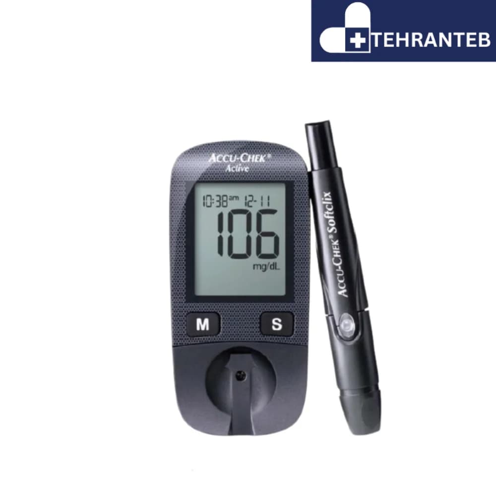 دستگاه قند خون اکتیو با 25 عدد نوار تست Accu-chek Active — تصویر ۲