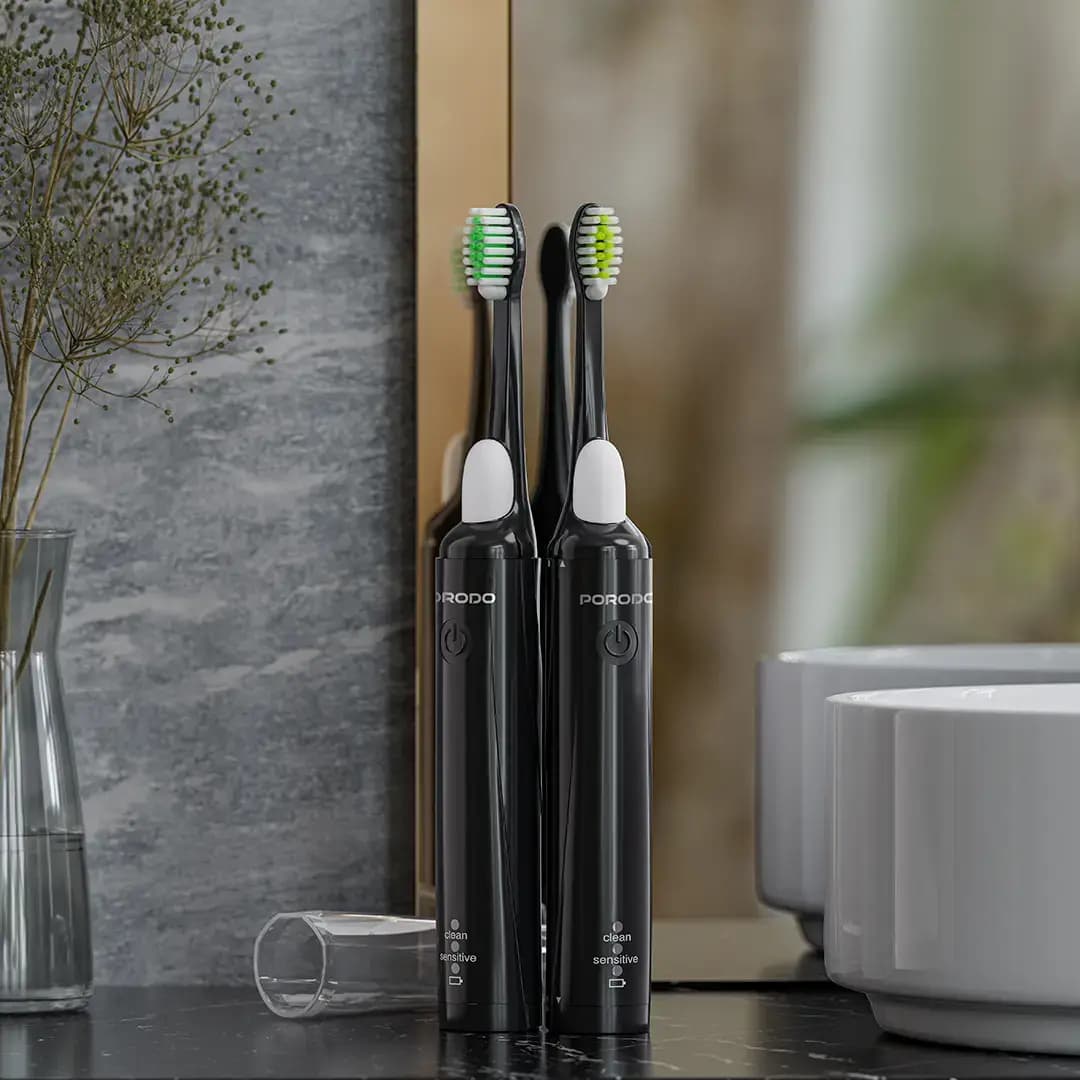 مسواک برقی شارژی پرودو مدل Porodo Lifestyle Rechargeable Electric Toothbrush PDLFST210 | شارژ Type-C و باتری 180 روزه — تصویر ۲