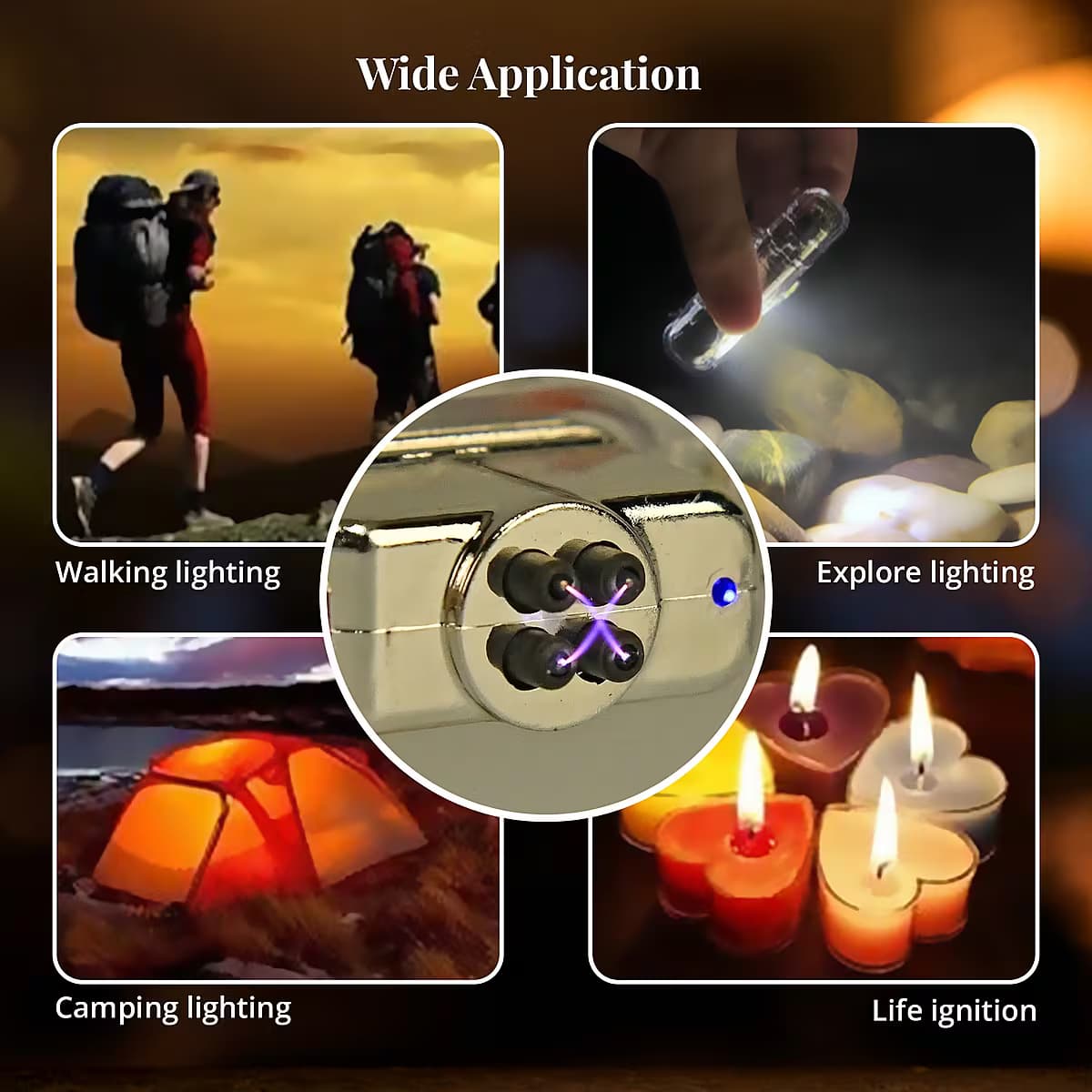 چراغ قوه شارژی فندک دار Flashlight — تصویر ۲