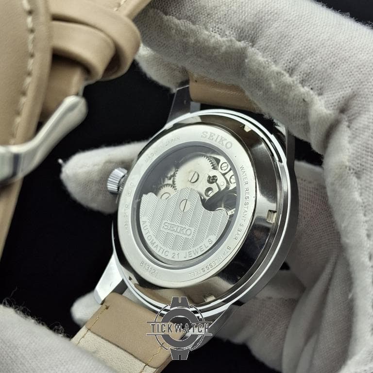 ساعت مردانه سیکو پرساژ اتوماتیک قلب باز (Open Heart) با صفحه سفید رفرنس SEIKO PRESAGE 813124 — تصویر ۴