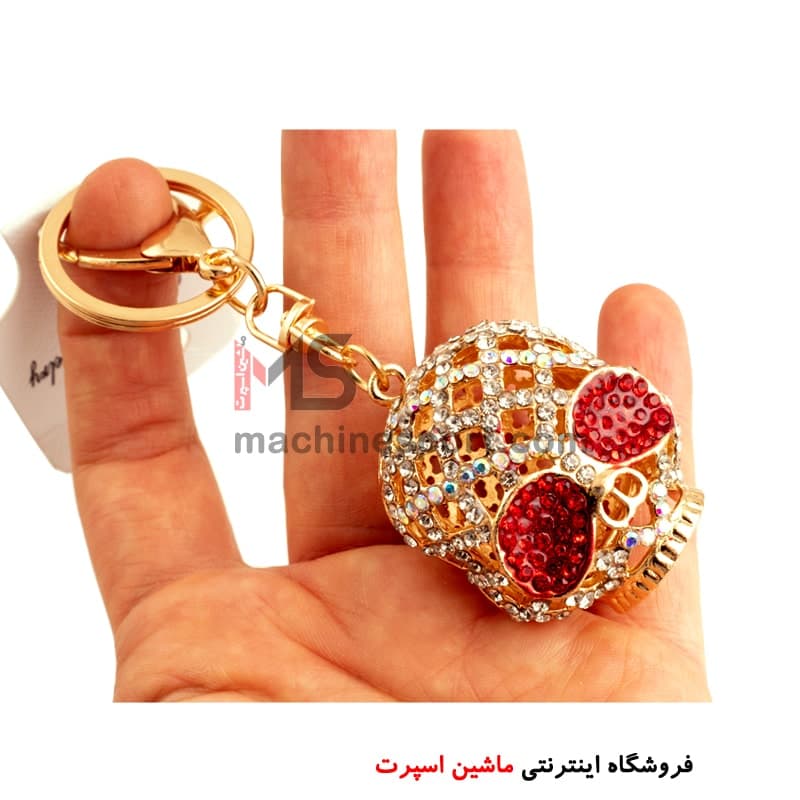جاسوئیچی اسکلت جمجمه نگین دار — تصویر ۳