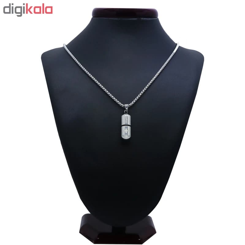 گردنبند مردانه طرح کپسول عشق کد gd02 — تصویر ۴