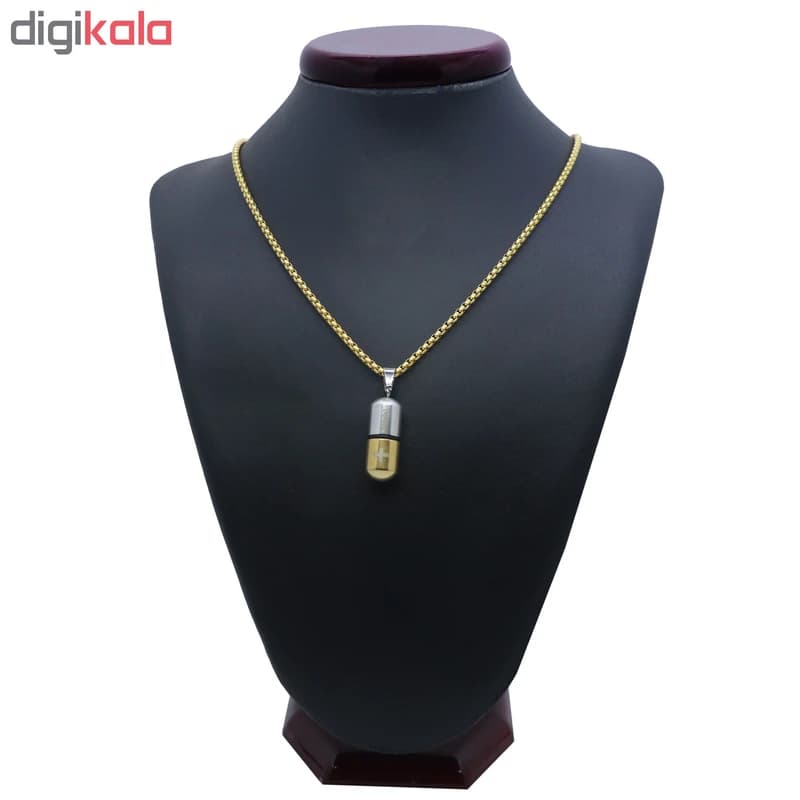گردنبند مردانه طرح کپسول عشق کد gd02 — تصویر ۵