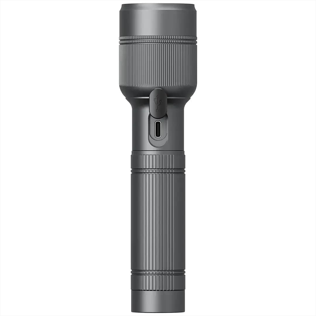 چراغ قوه شارژی پرودو مدل Porodo Lifestyle Lumalite 2600 Rechargeable Flashlight PDFL9972GY | چراغ قوه حرفهای کمپینگ — تصویر ۴