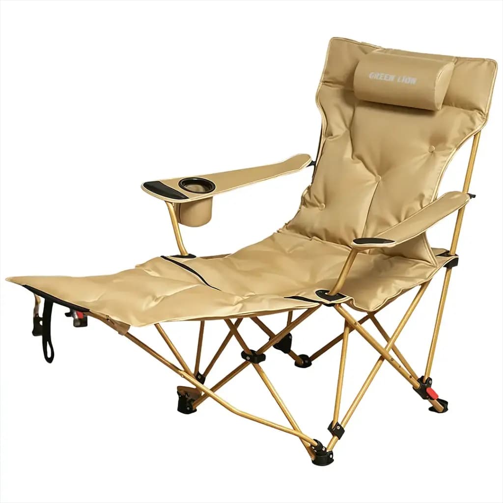 صندلی کمپینگ گرین لاین مدل Green Lion Vestro Camping Chair – Beige | صندلی تاشو سفری و طبیعت‌گردی