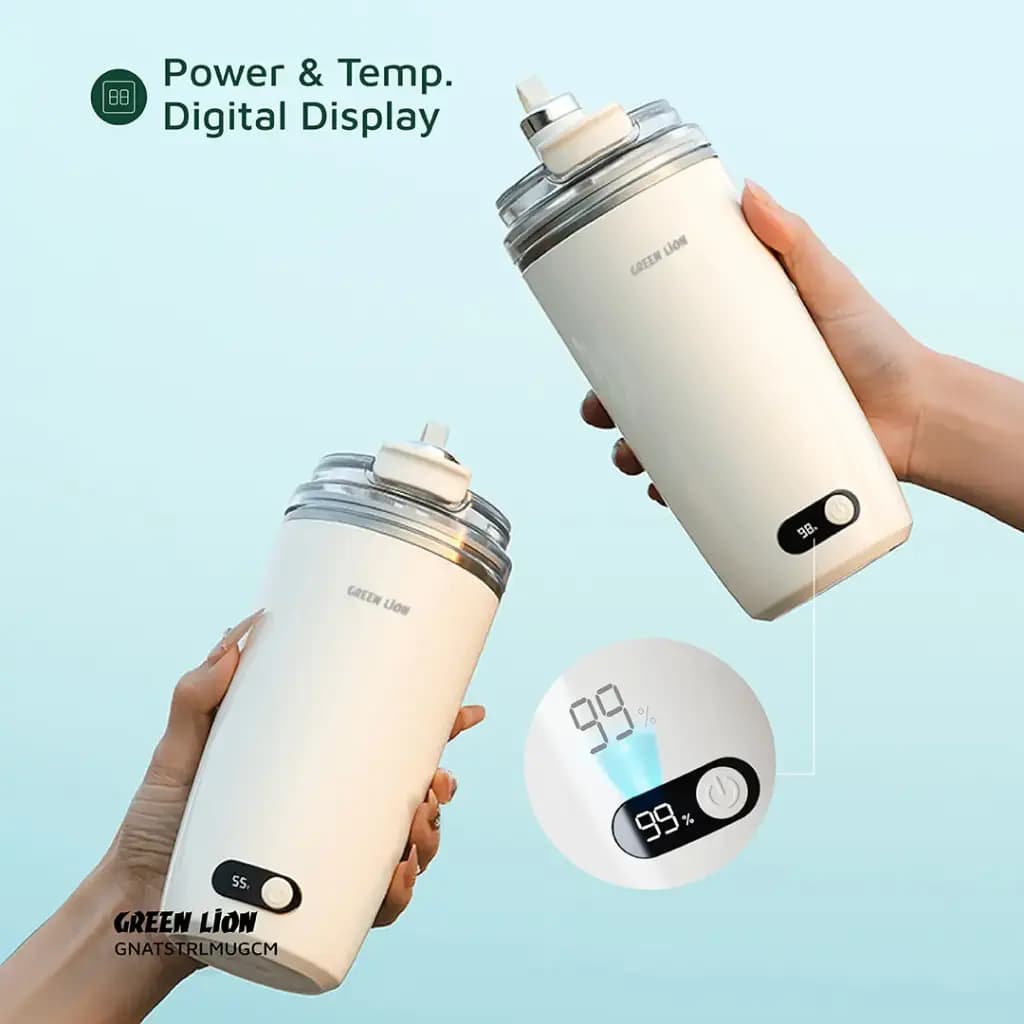 ماگ شارژی و همزن گرین لاین مدل Green Lion Auto-Stirring Mug GNATSTRLMUGCM — تصویر ۵