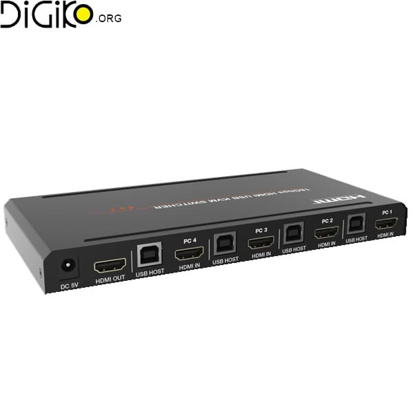 سوئيچ کی وی اِم 4 پورت HDMI فرانت — تصویر ۳