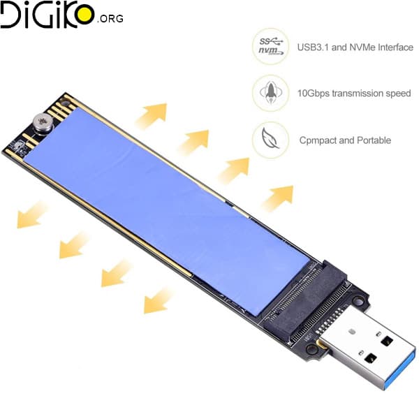 تبدیل Nvme M-KEY به USB3.0 مینی تک — تصویر ۳