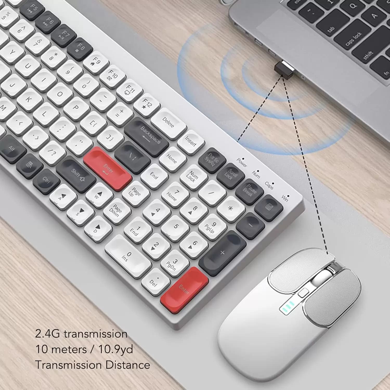 ماوس و کیبورد بی سیم هویت مدل KB830WB — تصویر ۶