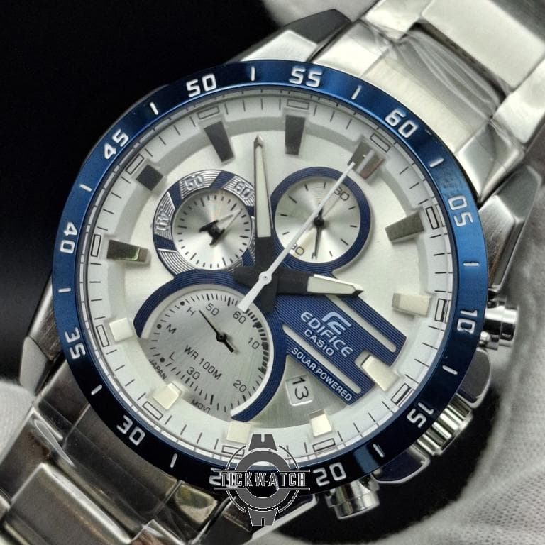 ساعت مردانه کاسیو ادیفایس سه موتور فعال (کورنوگراف) قاب سرمه ای Casio Edifice — تصویر ۲