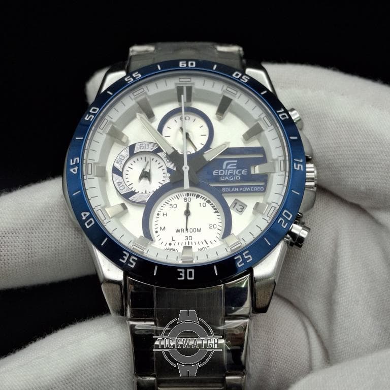 ساعت مردانه کاسیو ادیفایس سه موتور فعال (کورنوگراف) قاب سرمه ای Casio Edifice — تصویر ۶