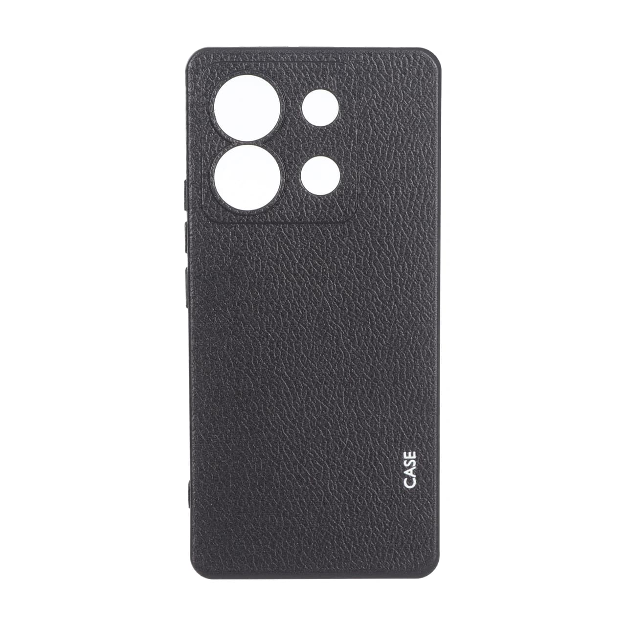 قاب طرح چرم ساده محافظ لنزدار Xiaomi Redmi Note 13 Pro 5G / Poco X6 5G – مشکی