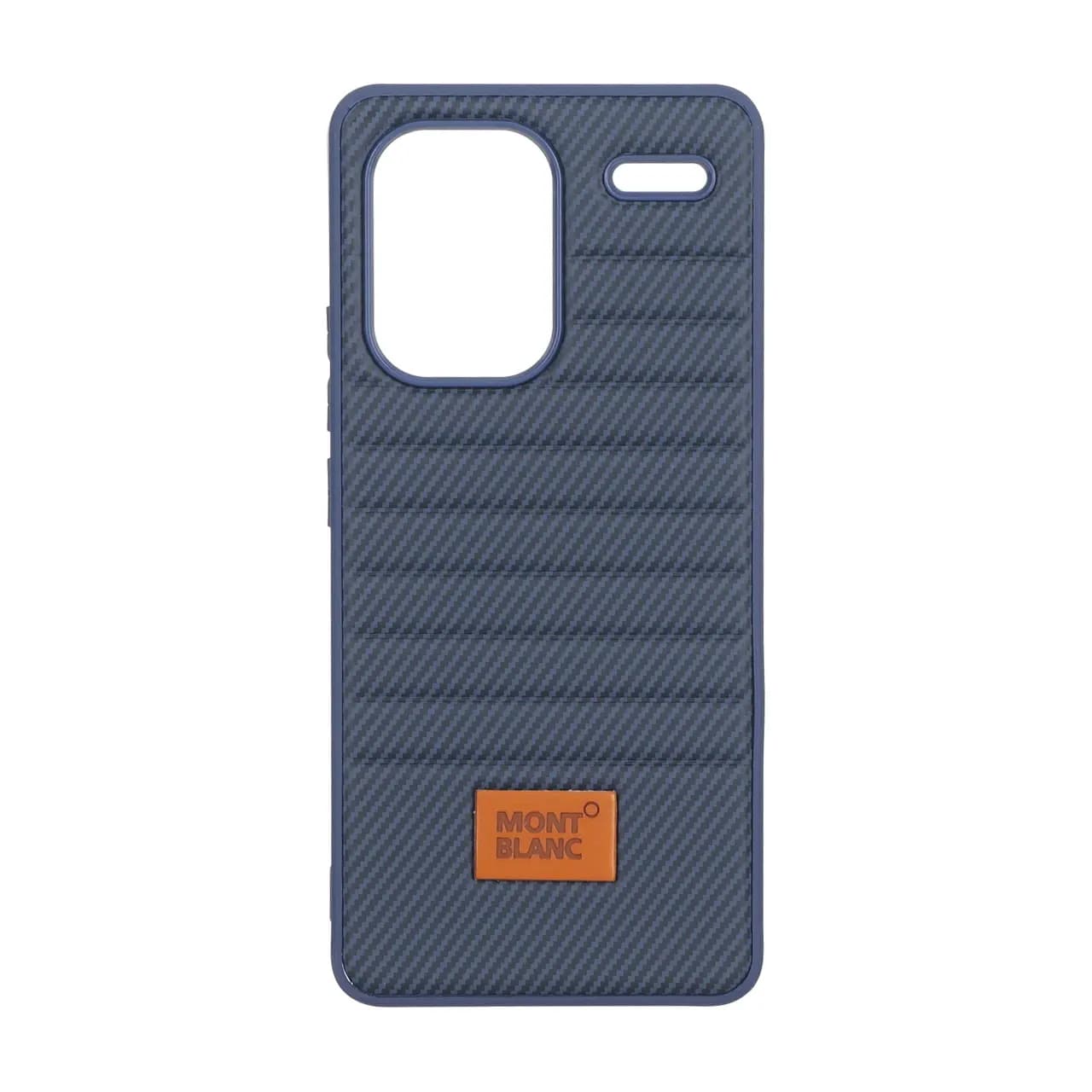 قاب Mont Blanc پافری طرح هاشور Xiaomi Redmi Note 13 Pro Plus 5G – سرمه ای