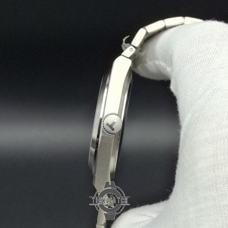 ساعت مردانه تیسوت پی ار ایکس صفحه سفید موتور ژاپن قاب و بند استیل 316 کیفیت مستر TISSOT PRX1853 — تصویر ۴