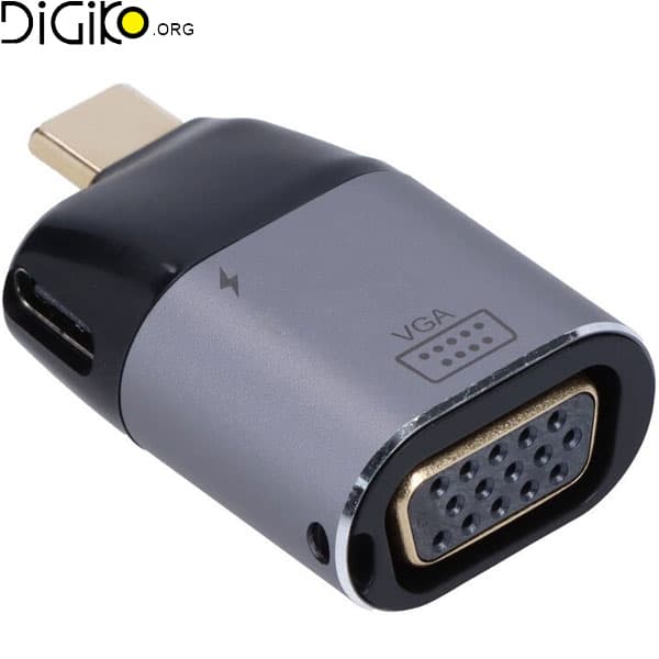 تبدیل تایپ سی به VGA + PD مارک MINI TECH