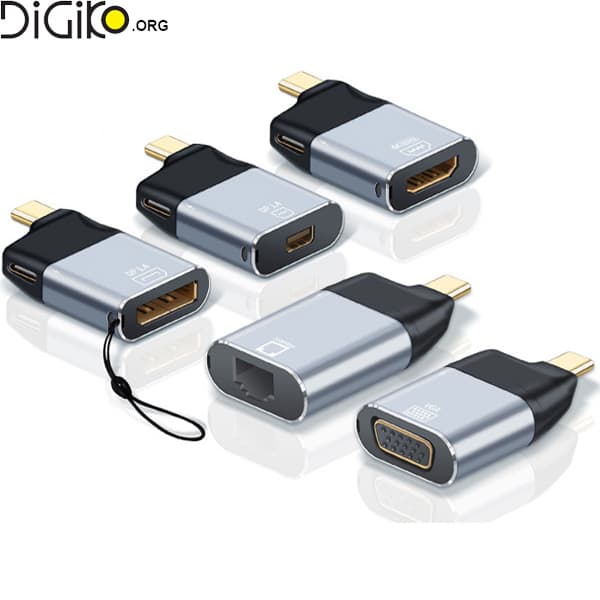 تبدیل تایپ سی به VGA + PD مارک MINI TECH — تصویر ۲