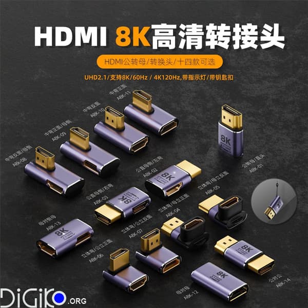 تبدیل نری به مادگی HDMI 2.1 8K مینی تک — تصویر ۲