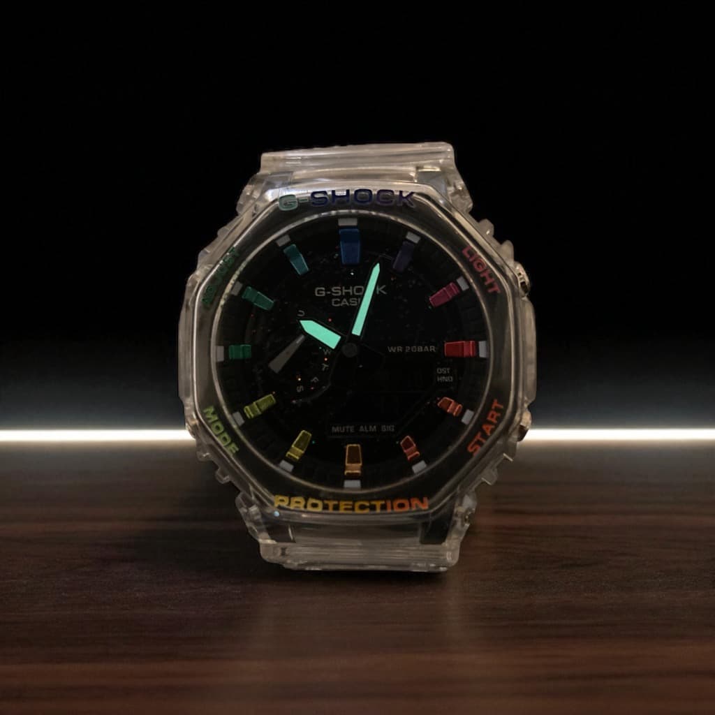 G-SHOCK GA-2100 auto جی شاک بی رنگ no color z — تصویر ۲