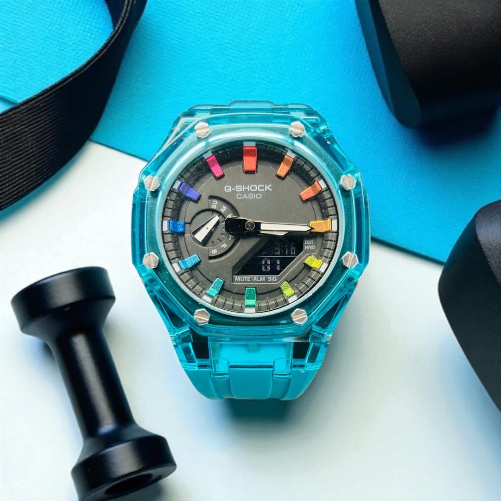 G-SHOCK GA-2100 blue auto جی شاک آبی