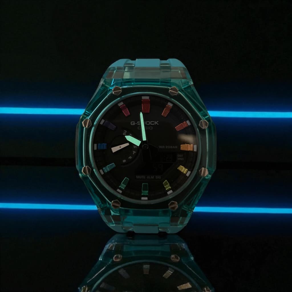 G-SHOCK GA-2100 blue auto جی شاک آبی — تصویر ۲
