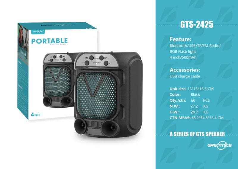 اسپیکر بلوتوثی پرتابل مدل GreatNice GTS-2425
