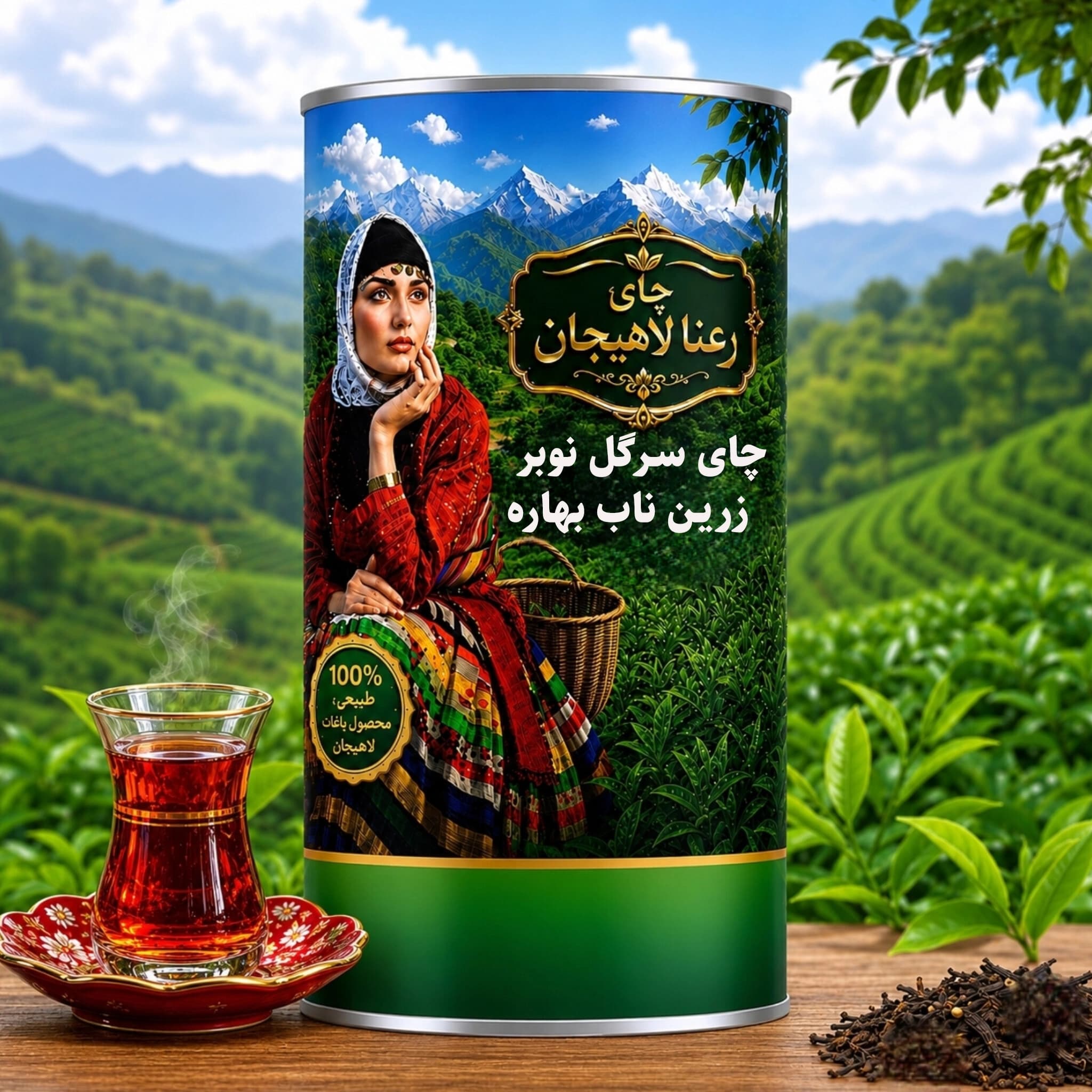 چای سرگل نوبر زرین ناب بهاره 1405 چین اول رعنا لاهیجان