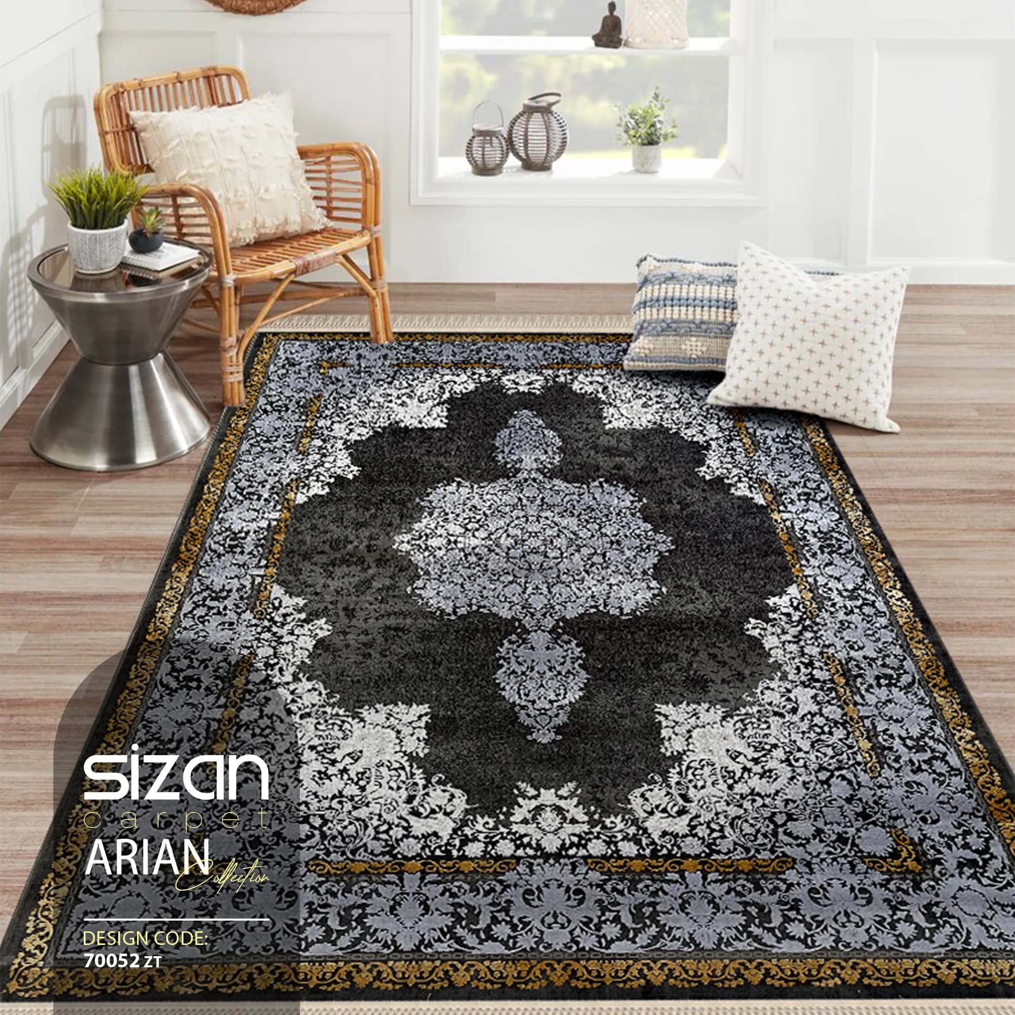 فرش ماشینی طرح آرین کد 70062zt — تصویر ۲