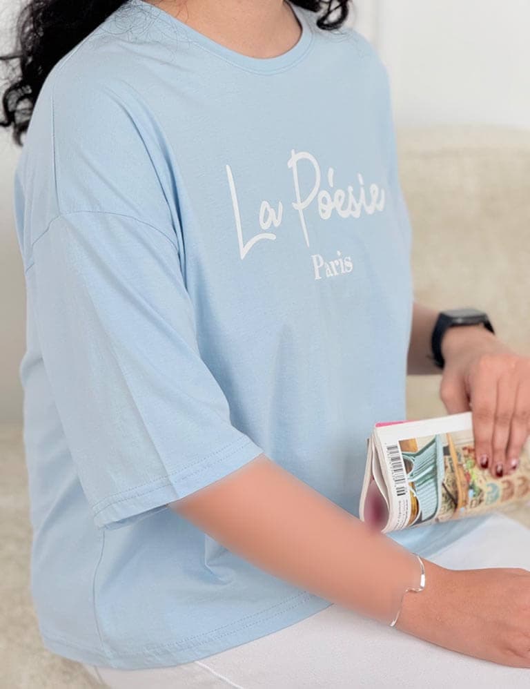تیشرت باکسی Paris کد : 30174 — تصویر ۶