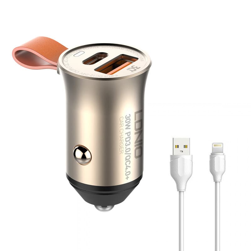 شارژر فندکی الدینیو مدل C506Q-30W به همراه کابل تبدیل USB-C — تصویر ۸