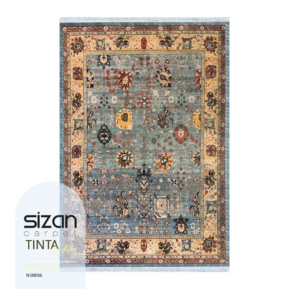 فرش ماشینی کلکسیون تینتا طرح گنجینه کد N 00056