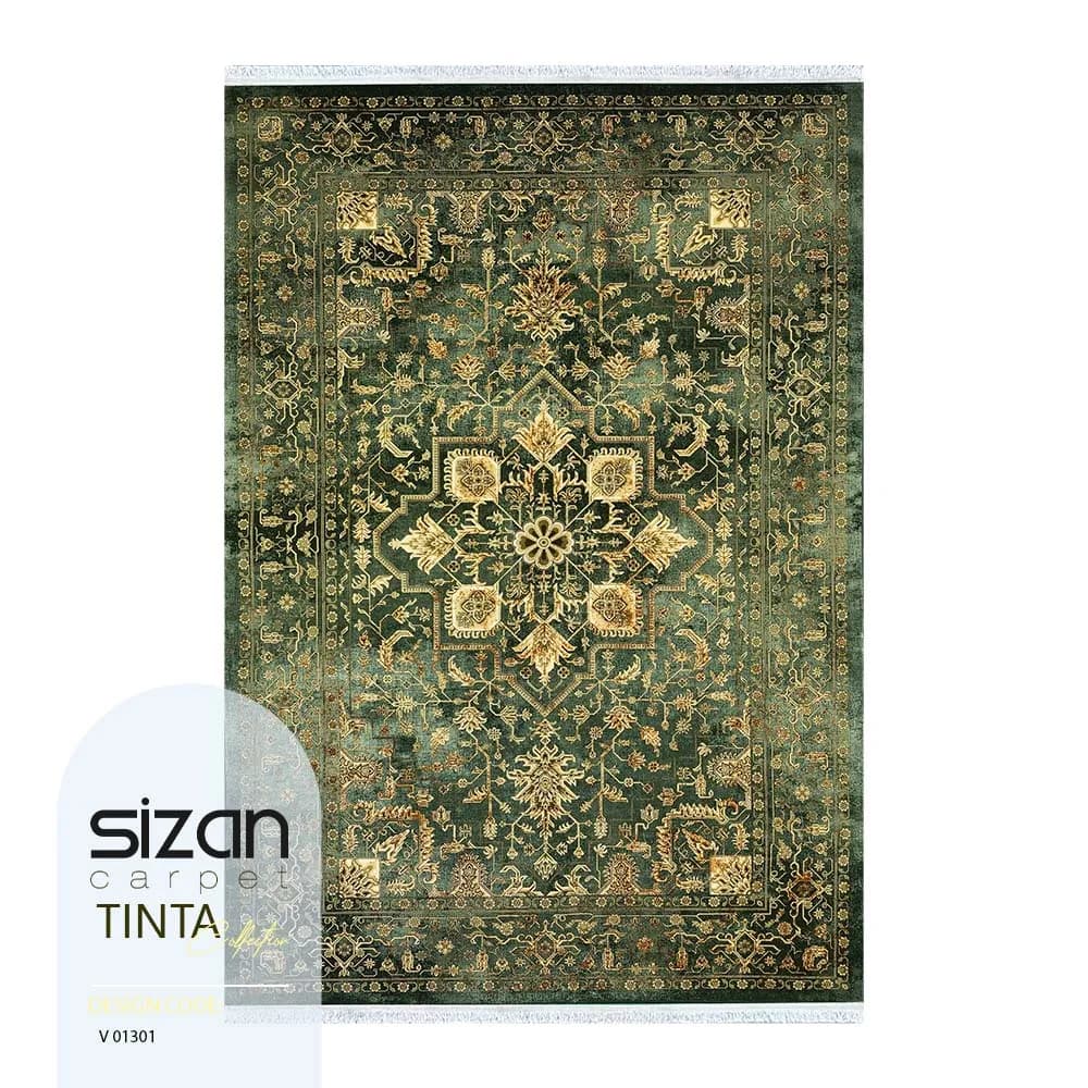 فرش ماشینی کلکسیون تینتا طرح الماس کد V 01301