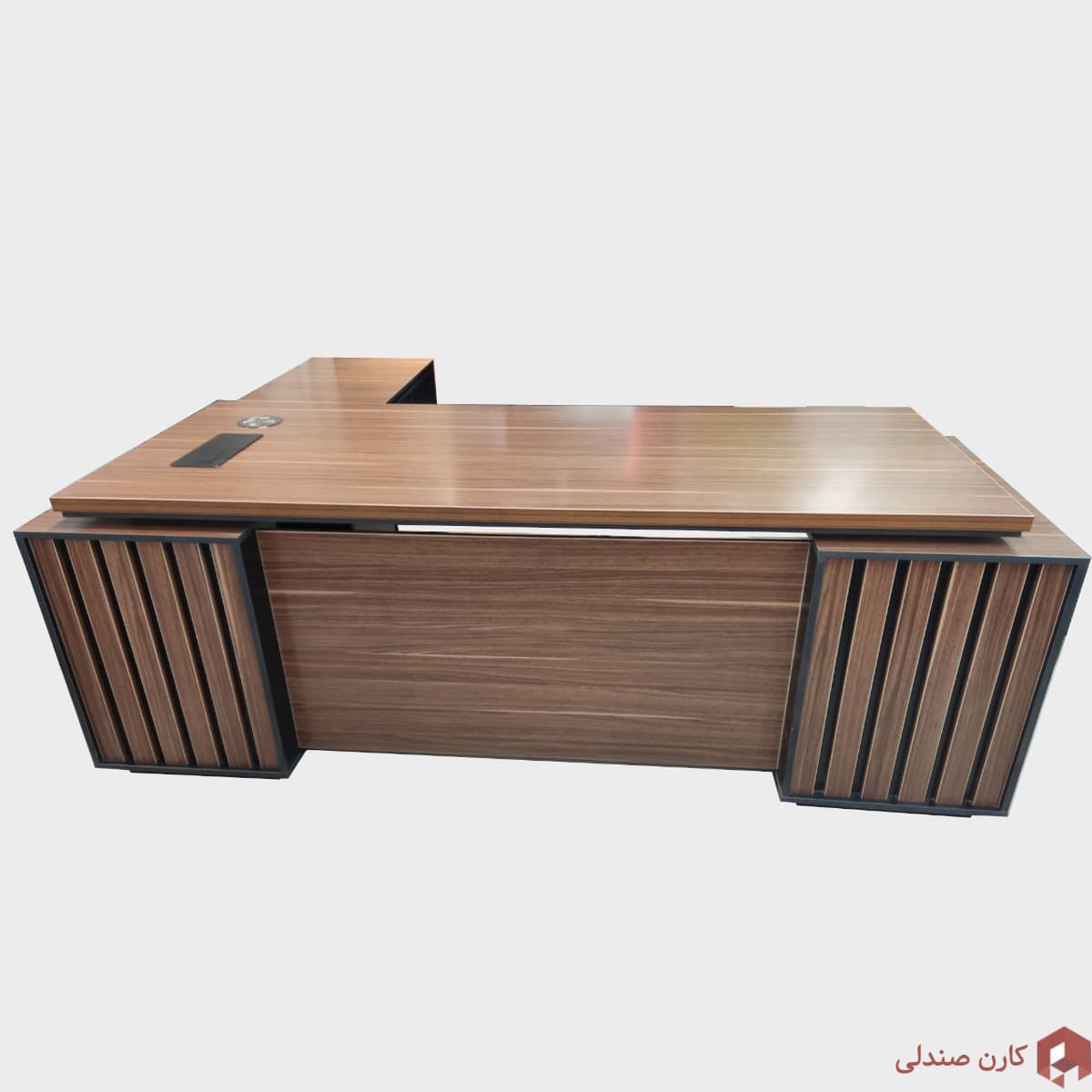 میز مدیریت طرح چوب و مشکی MDF