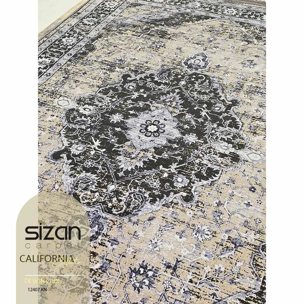 فرش ماشینی طرح کالیفرنیا کد 12407KN — تصویر ۲