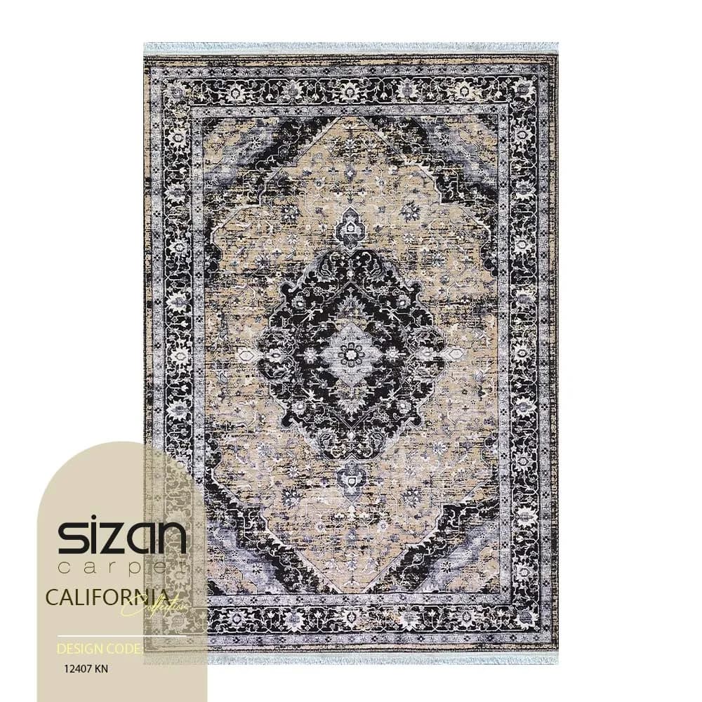 فرش ماشینی طرح کالیفرنیا کد 12407KN