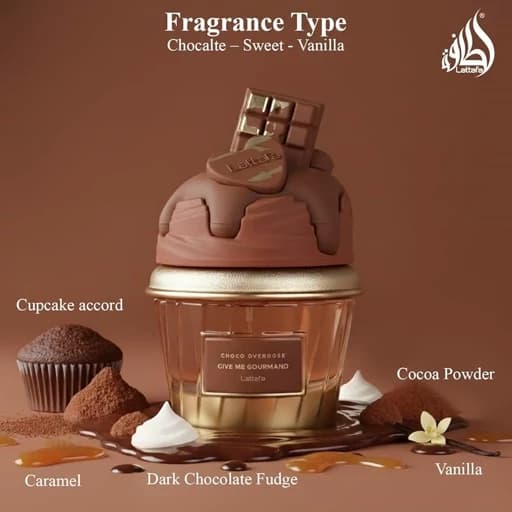 عطر ادکلن لطافه مدل چوکو اوردوز حجم 75 میلی‌لیتر — تصویر ۳
