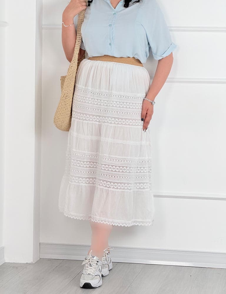 دامن خامه دوزی آندیا کد : 4547