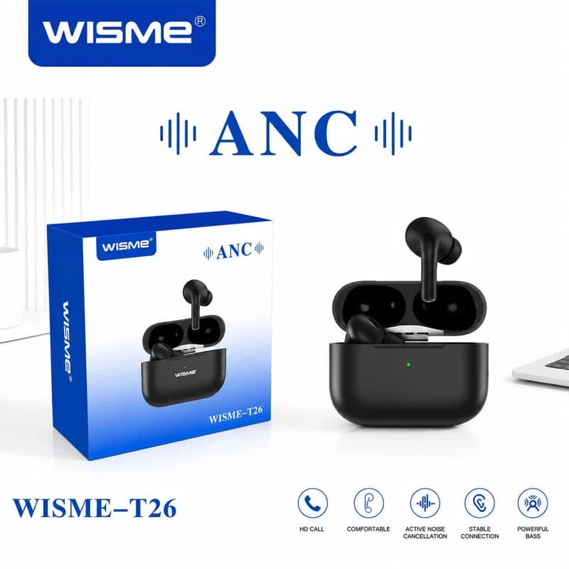 هدفون بلوتوثی wisme مدل T26 ANC — تصویر ۶