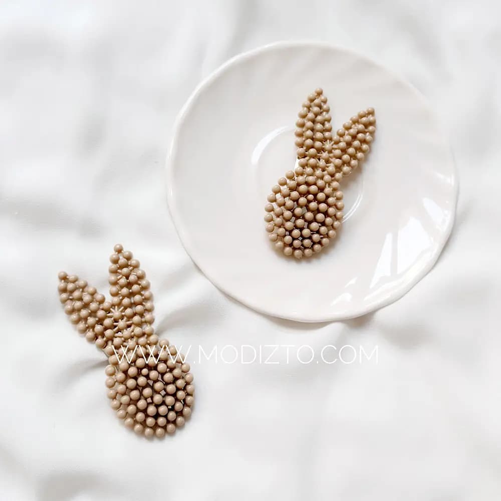 گیره مو تق تقی مرواریدی طرح خرگوش — تصویر ۳