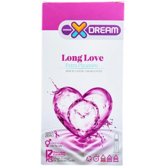 کاندوم ایکس دریم مدل Long Love بسته ۱۲ عددی