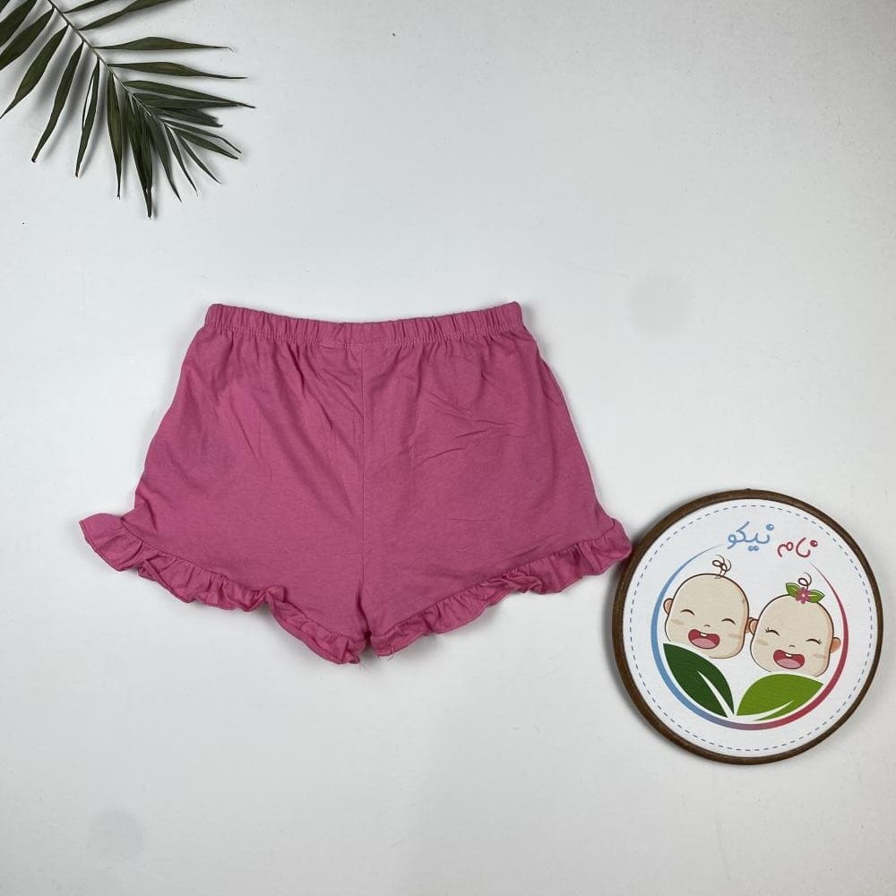 شلوارک دخترانه طرح پرنسس پرپرکی سرخآبی رنگ – 4 تا 6 سال — تصویر ۲