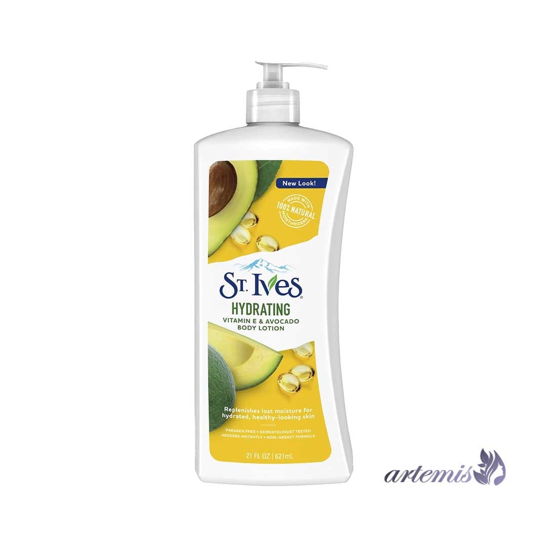 لوسیون بدن اس تی.ایوز روغن نارگیل، روغن دانه سویا و گلیسرین گیاهی مدل HYDRATING حجم 621 میلیلیتر