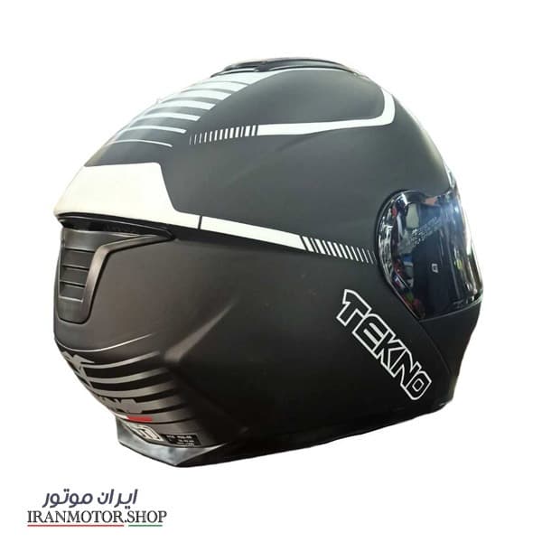 کلاه کاسکت تکنو فک متحرک T32 TEKNO مشکی مات — تصویر ۲