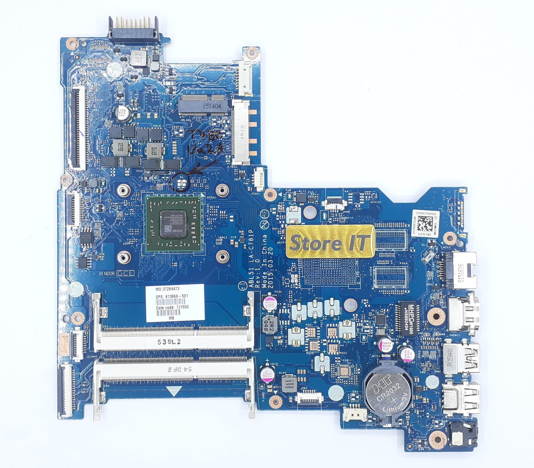 مادربرد لپ تاپ اچ پی Pavilion 15-AF (La-C781p) AMD A8 بدون گرافیک