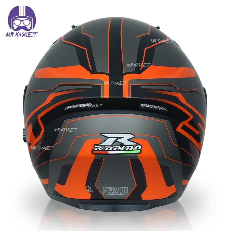 کلاه کاسکت بدون فک راپیدو مدل SRT-Orange OF878 — تصویر ۸