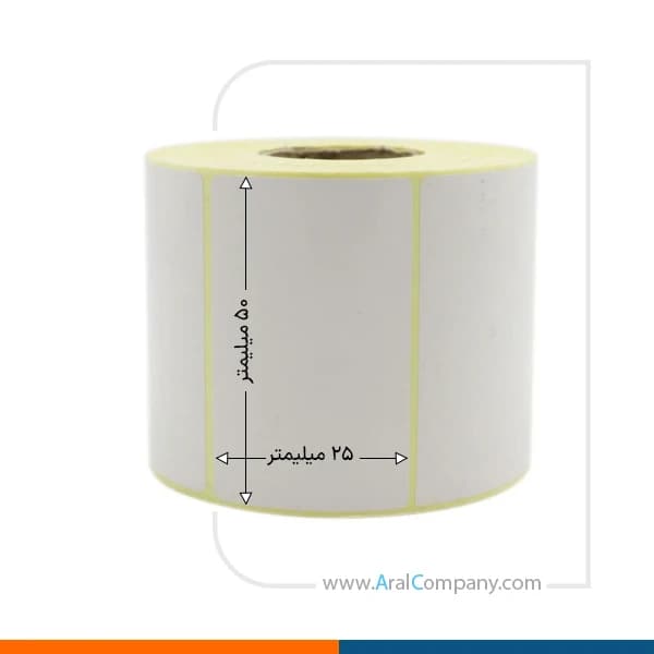 لیبل PVC تک ردیفه 50*25 رول 2000 تایی