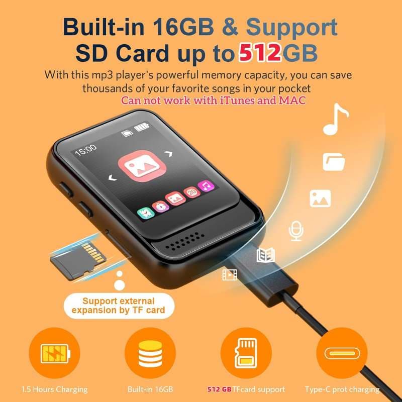 موزیک پلیر و پخش کننده MP3 برند COLORCOOL مدل M8 — تصویر ۸