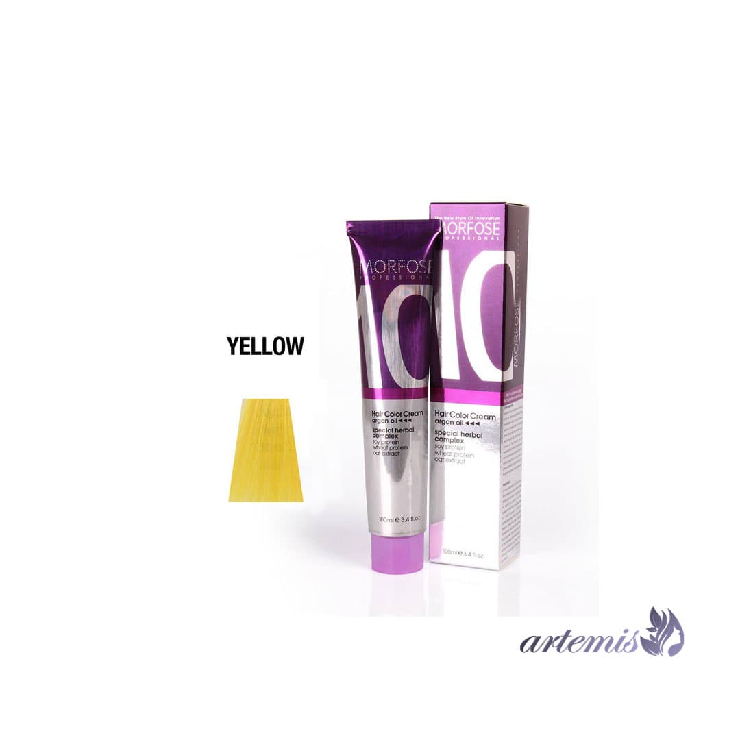 رنگ مو مورفوس کد رنگ Yellow حجم 100 میلی‌لیتر