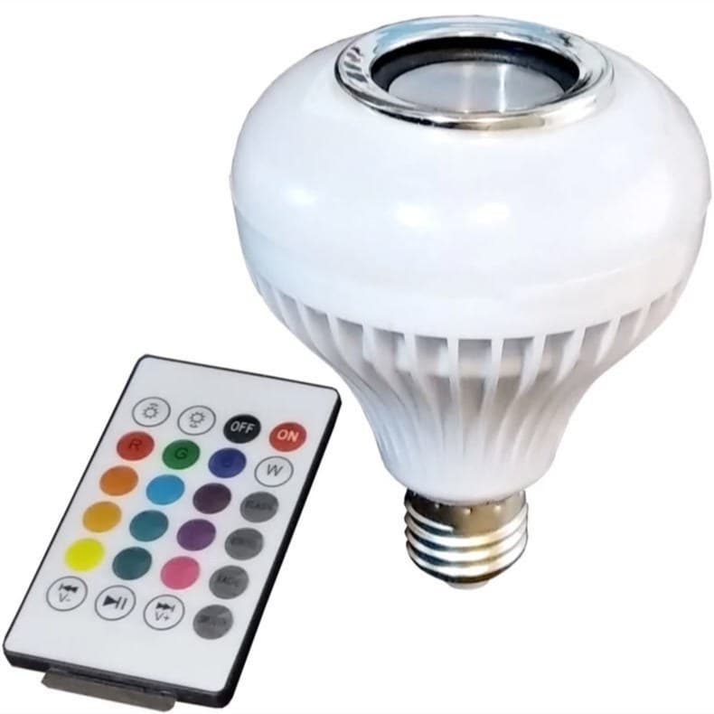 لامپ هوشمند اسپیکردار بلوتوثی RGB ریموت دار