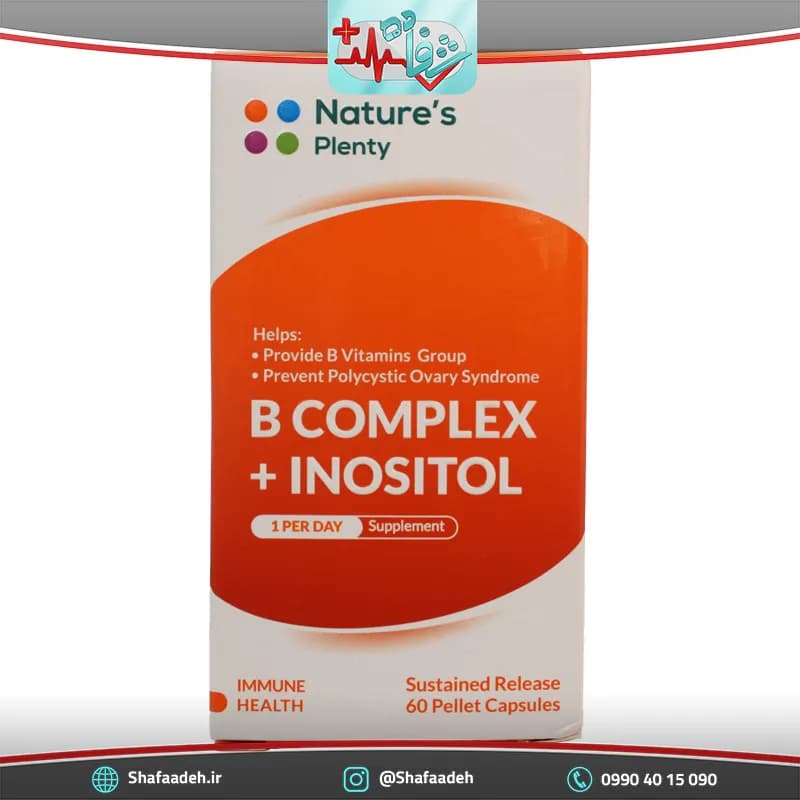 کپسول ب کمپلکس و اینوزیتول نیچرز پلنتی 60 عددی _ Natures Plenty B Complex And Inositol 60 Tabs