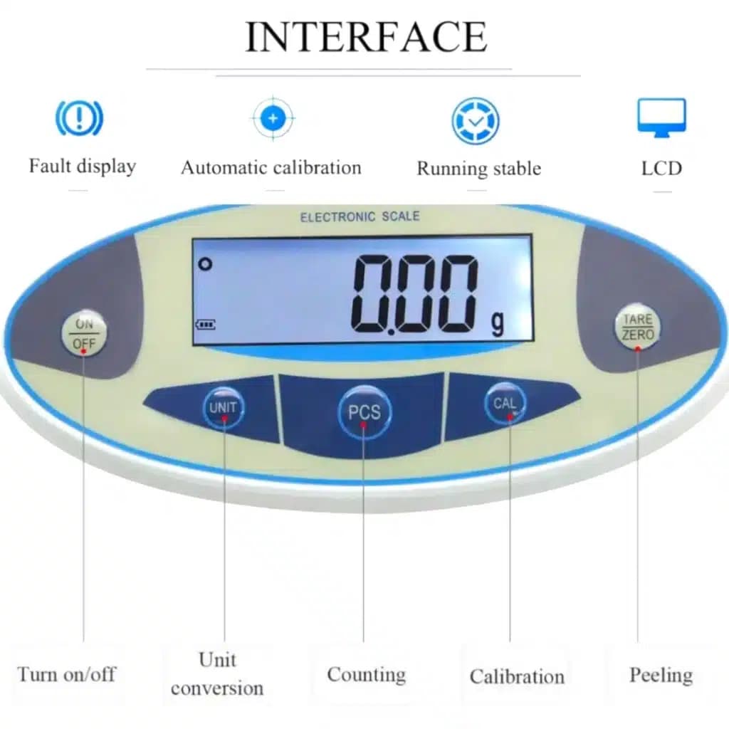 ترازوی دیجیتال ۰/۰۰۱ Electronic Scale ظرفیت 300 گرم — تصویر ۴